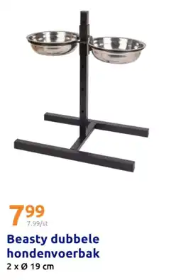 Action Beasty dubbele hondenvoerbak aanbieding