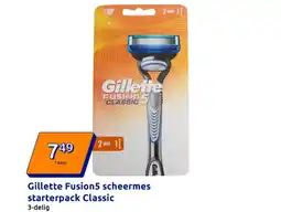 Action Gillette Fusion5 scheermes starterpack Classic aanbieding