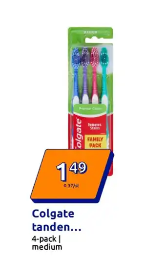 Action Colgate tandenborstels Premier Clean aanbieding