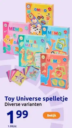 Action Toy Universe spelletje aanbieding