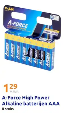 Action A-Force High Power Alkaline batterijen AAA aanbieding
