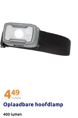 Action Oplaadbare hoofdlamp aanbieding