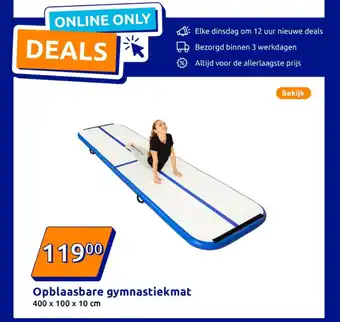 Action Opblaasbare gymnastiekmat aanbieding