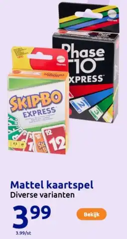 Action Mattel kaartspel aanbieding