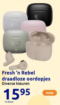 Action Fresh 'n Rebel draadloze oordopjes aanbieding
