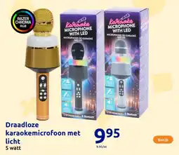 Action Draadloze karaokemicrofoon met licht aanbieding
