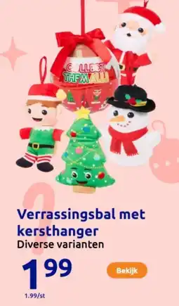 Action Verrassingsbal met kersthanger aanbieding