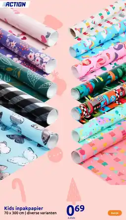 Action Kids inpakpapier aanbieding