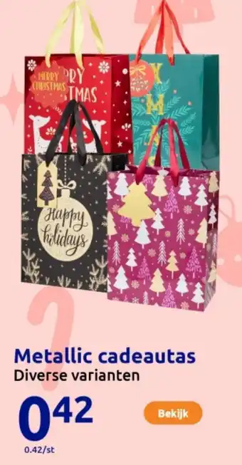Action Metallic cadeautas aanbieding