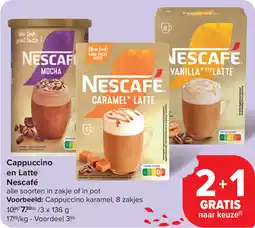 Carrefour Cappuccino en Latte Nescafé aanbieding