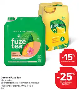 Carrefour Gamma Fuze Tea aanbieding