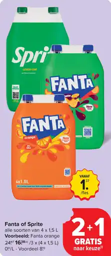 Carrefour Fanta of Sprite aanbieding