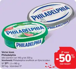 Carrefour Verse kaas Philadelphia aanbieding