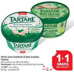 Carrefour Verse kaas knoflook & fijne kruiden Tartare aanbieding