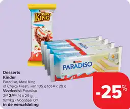 Carrefour Desserts Kinder aanbieding