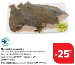 Carrefour Niet-gekuiste pladijs aanbieding