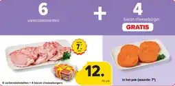 Carrefour Varkenskoteletten + Bacon Cheeseburgers aanbieding