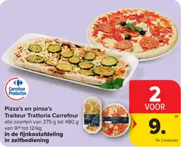 Carrefour Pizza's en pinsa's Traiteur Trattoria Carrefour aanbieding