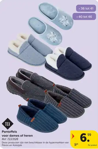 Carrefour Pantoffels voor dames of heren aanbieding