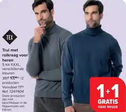 Carrefour Trui met rolkraag voor heren aanbieding
