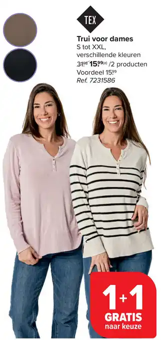Carrefour Trui voor dames aanbieding