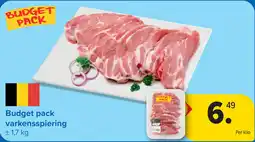 Carrefour Budget pack varkensspiering aanbieding