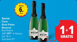 Carrefour Spanje Cava Gran Palas Reserva aanbieding