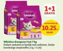Maxi Zoo Whiskas droogvoer kat 7 kg aanbieding