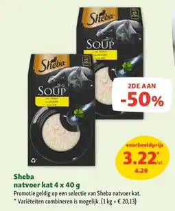 Maxi Zoo Sheba natvoer kat 4 x 40 g aanbieding