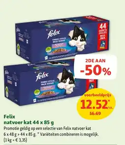 Maxi Zoo Felix natvoer kat 44 x 85 g aanbieding