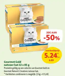 Maxi Zoo Gourmet Gold natvoer kat 12 x 85 g aanbieding