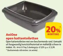 Maxi Zoo AniOne open kattentoiletten aanbieding