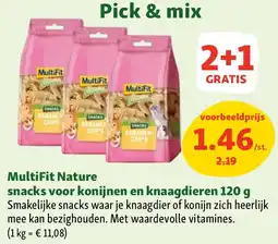 Maxi Zoo MultiFit Nature snacks voor konijnen en knaagdieren 120 g aanbieding