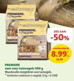 Maxi Zoo PREMIERE voer voor tuinvogels 500 g aanbieding