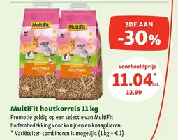 Maxi Zoo MultiFit houtkorrels 11 kg aanbieding