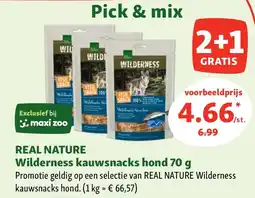 Maxi Zoo REAL NATURE Wilderness kauwsnacks hond 70 g aanbieding