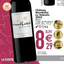 Cora Château Montfollet Le Valentin 2022 aanbieding