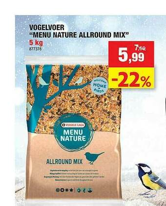 Hubo Vogelvoer Menu Nature Allround Mix aanbieding