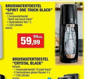 Hubo Bruiswatertoestel Spirit One Touch Black aanbieding