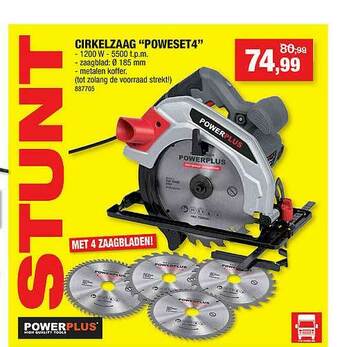 Hubo Cirkelzaag Poweset4 aanbieding