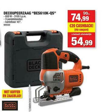 Hubo Decoupeerzaag Bes610k-qs aanbieding