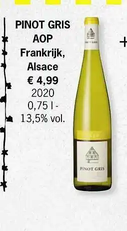 Lidl Pinot Gris Aop aanbieding