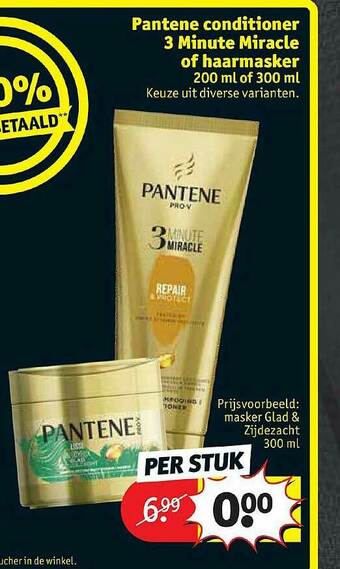 Kruidvat Pantene Conditioner 3 Minute Miracle Of Haarmasker aanbieding