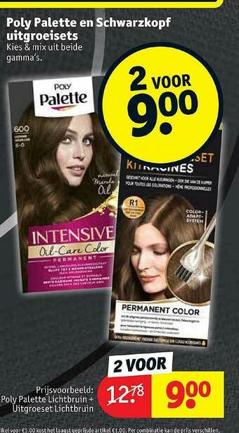 Kruidvat Poly Palette En Schwarzkopf Uitgroeisets aanbieding