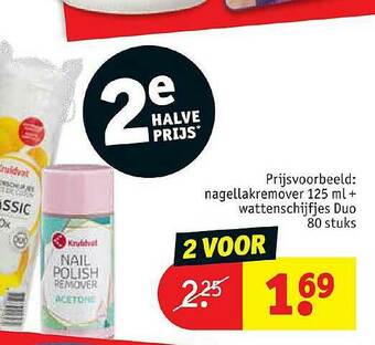 Kruidvat Nagellakremover, Wattenschijfjes Duo aanbieding