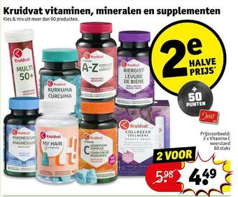 Kruidvat Kruidvat Vitaminen, Mineralen En Supplementen aanbieding