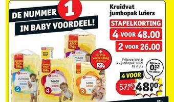Kruidvat Kruidvat Jumbopack Luiers aanbieding