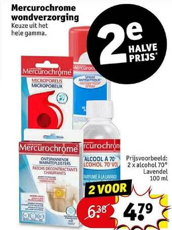 Kruidvat Mercurochrome Wondverzorging aanbieding