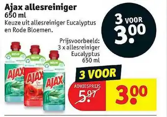 Kruidvat Ajax Allresreiniger aanbieding