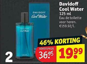 Kruidvat Davidoff Cool Water Eau De Toilette Voor Heren aanbieding